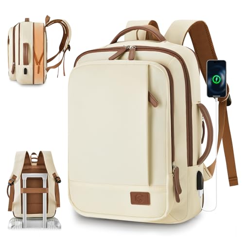 SUCIKORIO 40x30x15cm British Airways Air France Erweiterbarer 10cm 40x30x25cm Reiserucksack Handgepäck Flugzeug Wasserdichter Travel Laptop Rucksack 15,6 Zoll Mit USB Daypack Für Damen Herren Reisen von SUCIKORIO