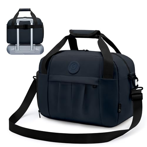 SUCIKORIO 40x30x20 Wizzair Vueling Eurowings Handgepäck Tasche für Flugzeug, Wasserdicht Leder Reisetasche Faltbar Cabin Bag 25L Carry On Luggage Weekender Damen Herren Mit Nasstasche und Schuhfach von SUCIKORIO
