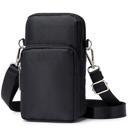 SUCIKORIO Handy Umhängetasche Damen Klein, 3-in-1 Multi-Pocket Handy Schultertasche Klein Wasserdicht Nylon Sling Crossbody Bag Damen Handytasche Zum Umhängen für Reisen, Urlaub und Arbeit von SUCIKORIO
