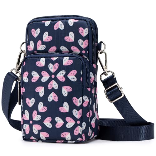 SUCIKORIO Handy Umhängetasche Damen Klein, 3-in-1 Multi-Pocket Handy Schultertasche Klein Wasserdicht Nylon Sling Crossbody Bag Damen Handytasche Zum Umhängen für Reisen, Urlaub und Arbeit von SUCIKORIO