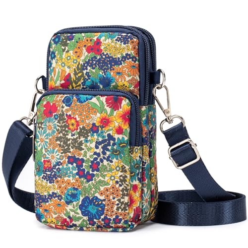 SUCIKORIO Handy Umhängetasche Damen Klein, 3-in-1 Multi-Pocket Handy Schultertasche Klein Wasserdicht Nylon Sling Crossbody Bag Damen Handytasche Zum Umhängen für Reisen, Urlaub und Arbeit von SUCIKORIO