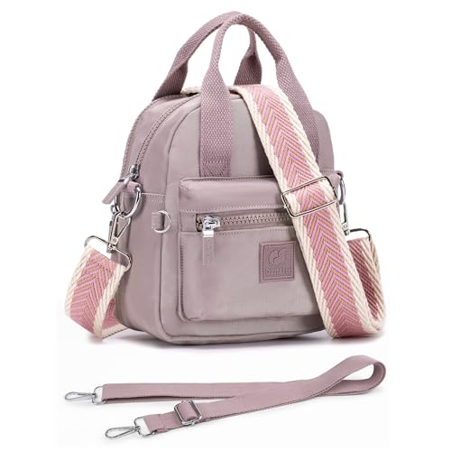 SUCIKORIO Umhängetasche Damen Klein, Wasserdicht Nylon Handtasche Schultertasche Mit 2 Schultergurten Elegant Crossbody Bag Damen Mini Sling Shoulder Bag Handy Damentaschen für Reisen, Arbeit, Schule von SUCIKORIO