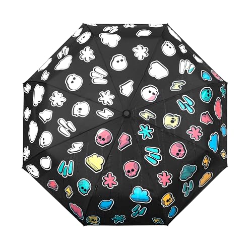 Suck UK Regenschirm Mit Farbwechsel - Wettermuster, Regenbogen für Kinder, Kompakt, Winddicht, Stark und Faltbar - Cooler Kinderschirm, Reise-Regenschirm, Schwarz, S, Modern Suck UK Regenschirm Mit Farbwechsel - Wettermuster, Regenbogen für Kinder, Kompakt, Winddicht, Stark und Faltbar - Cooler Kinderschirm, Reise-Regenschirm, Schwarz, S, Modern von SUCK UK