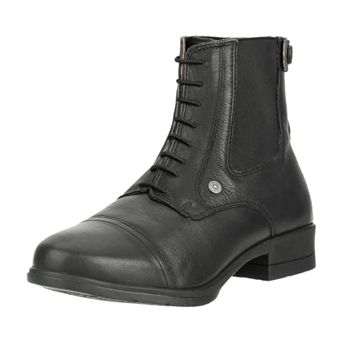 Suedwind Reitstiefeletten Nova Soft BZ Lace - Kinder Reitschuhe aus Rindsleder – Paddock Stiefeletten mit Schnürung, Mesh-Lining, Nova-Gummisohle & Reißverschluss hinten – schwarz – 36 von SUEDWIND FOOTWEAR