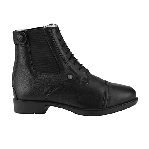 Suedwind Reitstiefeletten Nova Soft BZ Lace Winter - Unisex Reitschuhe aus Rindsleder – Paddock Stiefeletten mit Schnürung, Teddyfell, Gummisohle & Reißverschluss hinten – schwarz – Gr. 40 von SUEDWIND FOOTWEAR