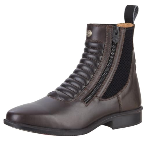 Reit-Stiefelette »LEGACY SZ MILANO« aus weichem Rindsleder | Designt in Italien | Reit-Schlupf-Schuh mit ULTIMA-RS Gummisohle | Komforteinlegsohle | Reißverschluss seitlich | Braun 43 von SUEDWIND FOOTWEAR