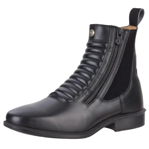 Reit-Stiefelette »LEGACY SZ MILANO« aus weichem Rindsleder | Designt in Italien | Reit-Schlupf-Schuh mit ULTIMA-RS Gummisohle | Komforteinlegsohle | Reißverschluss seitlich | Schwarz 46 von SUEDWIND FOOTWEAR