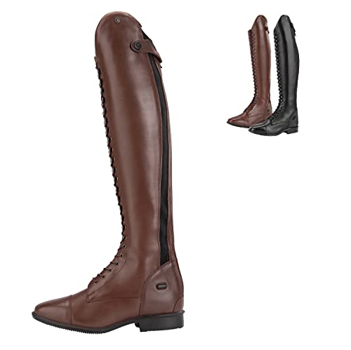 Reitstiefel »LEGACY VENADO« mit Polo-Schnürung | Italienisches Leder | Tolle Passform | Zertifizierte Qualität |Komfort-Einlegsohle | Extra lange Schnürsenkel | Gr. 40 | LARGE-SLIM | Braun von SUEDWIND FOOTWEAR