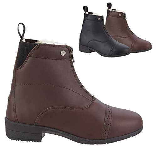 SUEDWIND© Stiefelette »ICELOCK MERINO FZ« mit Reißverschluss vorne | Winter Boots | Echt-Leder | Reitschuh mit MERINO | Icelock© Sohle | Wasserabweisend | Tolle Passform | Braun in Gr. 37 von SUEDWIND FOOTWEAR