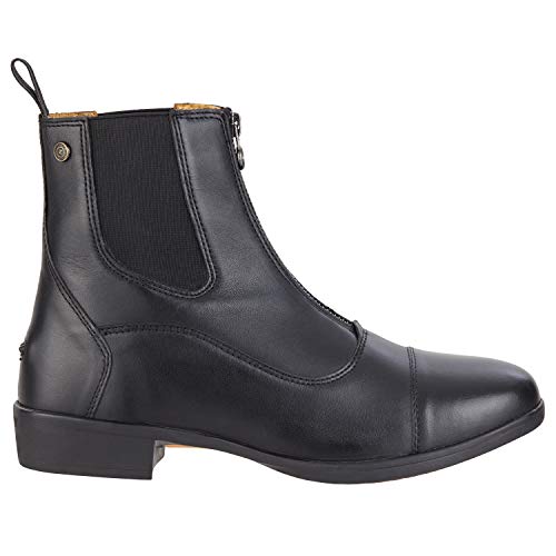 SUEDWIND FOOTWEAR Reitstiefeletten Advanced II FZ – Damen Schlupf-Stiefeletten mit Reißverschluss vorn – Chelsea Boots aus Rindleder – komfortable OrthoLite-Sohle – schwarz – Gr. 45 von SUEDWIND FOOTWEAR