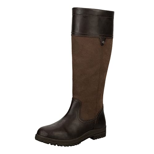 SUEDWIND FOOTWEAR Allwetter Lederstiefel »Milford« | Komforteinlesohle | Robustes Nubuk Oberleder | Wasserfest | Outdoor Boots | Gassigehen, Stall, Reiten | Unisex - Braun 38 von SUEDWIND FOOTWEAR