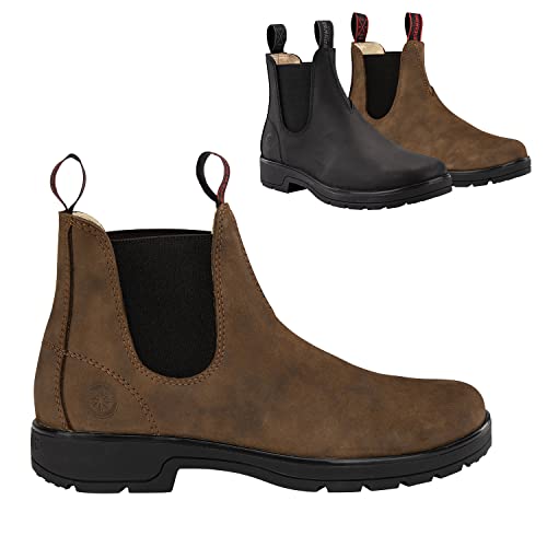 SUEDWIND FOOTWEAR Chelsea Boot »1888 Australian Classic« Made in Portugal | Komfort-Einlegsohle | Robustes Oberleder | Schuh mit Lederfutter | Outdoor, Gassigehen, Stall, Reiten - Waxy Braun 44 von SUEDWIND FOOTWEAR