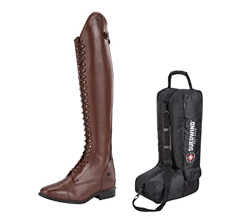 SUEDWIND FOOTWEAR Reitstiefel »Legacy VENADO« mit Stiefeltasche | Europäisches Leder | Tolle Passform & Qualität | Komfort-Einlegsohle | Extra Lange Schnürsenkel Gr. 38 | SMALL | Braun von SUEDWIND FOOTWEAR