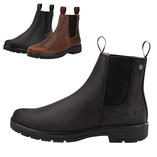 SUEDWIND FOOTWEAR Stiefelette »1888 Chelsea« Made in Portugal | Komfort-Einlegsohle | Robustes Nubuk Oberleder | Schuh mit Lederfutter | Outdoor Boots, Gassigehen, Stall, Reiten - Schwarz 40 von SUEDWIND FOOTWEAR