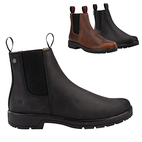 SUEDWIND FOOTWEAR Stiefelette »1888 Chelsea« Made in Portugal | Komfort-Einlegsohle | Robustes Nubuk Oberleder | Schuh mit Lederfutter | Outdoor Boots, Gassigehen, Stall, Reiten - Schwarz 42 von SUEDWIND FOOTWEAR