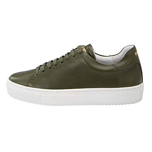 Suedwind® Sneaker Ashton - Handmade in Portugal - Premium-Qualität - Kalbsleder aus Italien - Hautverträglich & Atmungsaktiv, Herren-Schuh - Grün - Gr. 45 von SUEDWIND FOOTWEAR