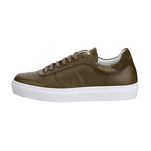 Suedwind® Sneaker Copenhagen - Handmade in Portugal - Premium-Qualität - Kalbsleder aus Italien - Hautverträglich & Atmungsaktiv, Unisex für Damen und Herren, Grün in Gr. 36 von SUEDWIND FOOTWEAR