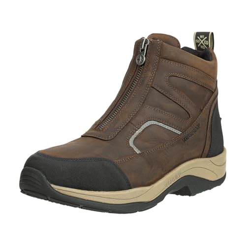 Suedwind Reitstiefeletten Field FZ GripFTX – Unisex Leder-Stiefeletten – Allwetterstiefeletten für Stall & Gelände – YKK Front-Zipper, Micro-Dry-Futter, GripFTX-Sohle – chocolate – Gr. 36 von SUEDWIND FOOTWEAR