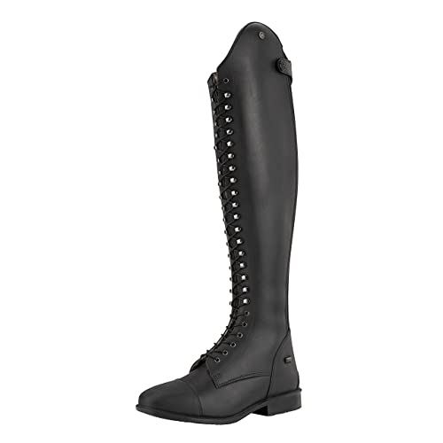 Winter-Reitstiefel »Legacy Venado Merino« mit Polo-Schnürung | Italienisches Leder | Merino Fell | Maximale Isolierung und Wärme auch bei extremer Kälte | Gr. 38 | Large-Wide | Schwarz von SUEDWIND FOOTWEAR