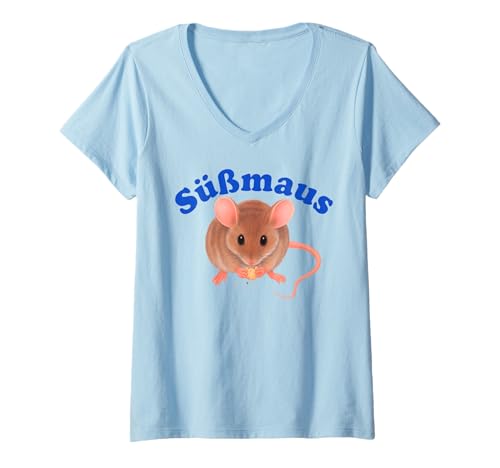 Damen SÜßMAUS X Süssmaus Cute Sweet Mouse Süß Maus Süßes Mäuschen T-Shirt mit V-Ausschnitt Damen SÜßMAUS X Süssmaus Cute Sweet Mouse Süß Maus Süßes Mäuschen T-Shirt mit V-Ausschnitt von SÜßMAUS X Total Süße Maus - In my Mausi Era
