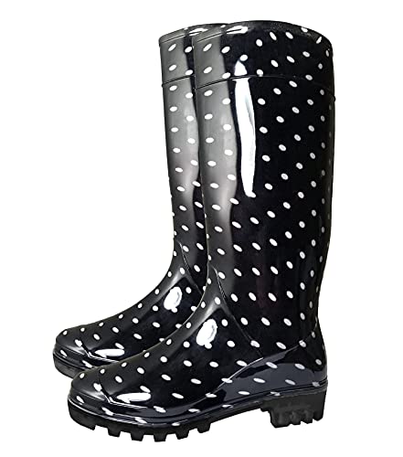 Damen Gummistiefel für Schnee und Regen und fürs Festival- Größe: 41 EU/8 UK,BLACKSPOT von SUGAR ISLAND