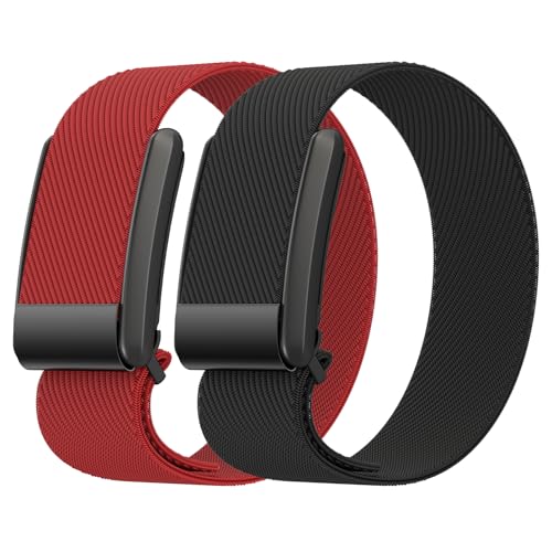 SUGARJAR 2 Stück Nylon Armband Kompatibel mit WHOOP 4.0,Sport Ersatzarmband für Damen Herren von SUGARJAR