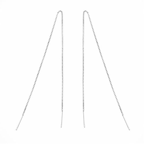 Sterling Silber 18-22cm lang durchziehbar Einfädler Ohrringe Box Kette (18cm) von SUGARKITTEN LONDON