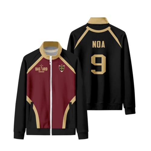 SUGEBETA Anime Blue Lock Jacke Manga Cosplay Oberkleidung Standkragen Reißverschluss Hoodie(9Noa,XL) von SUGEBETA