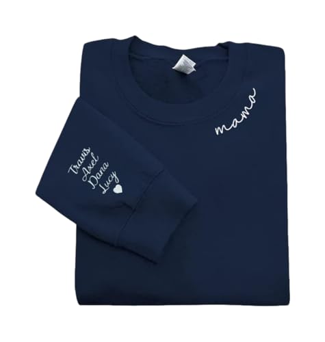 SUGEBETA DIY Custom Hoodie Personalisierte Mama Papa Gestickte T-Shirt Kapuzenpullover Geschenk für Vater Mutter(Danse) von SUGEBETA