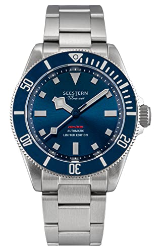 SEESTERN Titanium Series, Blue, NH38, Sapphire, Lume, 200m Taucher, Tauchen, BNIB, blau, Armband von Sugess