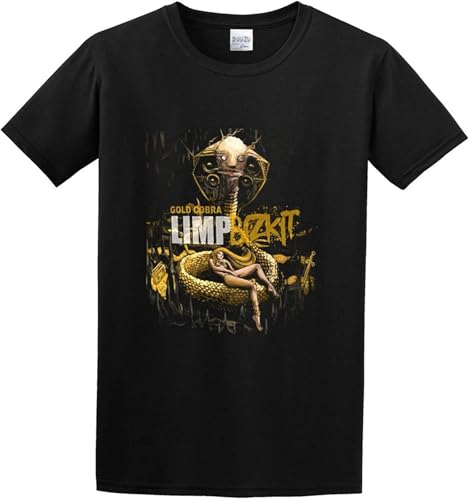 Men's Limp Bizkit Gold Cobra T-Shirt Black M von SUGI-YOUNG