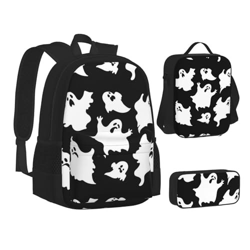 SUHNGE Rotweinglas Cheers Print Teenage Büchertasche Mittagessen Tasche Federmäppchen 3 in 1 Schulrucksäcke Set Kinder Rucksack, Halloween Gothic, Einheitsgröße von SUHNGE