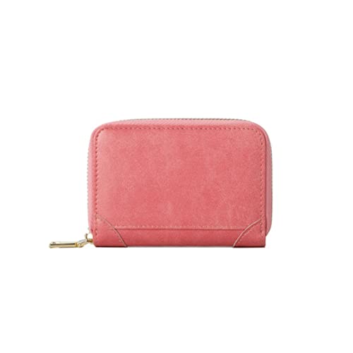 SUICRA Damen Geldbörse Brieftasche Frauen Echtes Leder Münze Geldbörse Damen Kurze Mode Brieftaschen Weibliche Geldbörsen Karten halten Geld Tasche (Color : Pink) von SUICRA