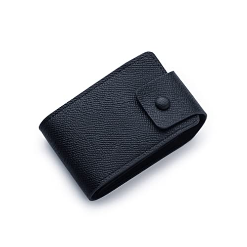 SUICRA Damen Geldbörse Business Men Card Holder Case Black/Coffee/Blue/red Credit Card Holder Wallet for Men Leather Male Driver License Bag (Color : Black) von SUICRA