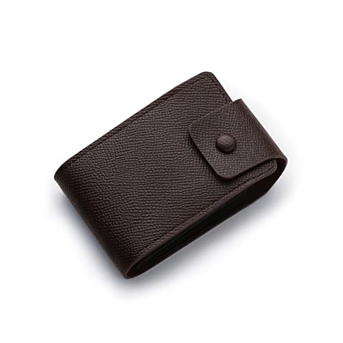 SUICRA Damen Geldbörse Business Men Card Holder Case Black/Coffee/Blue/red Credit Card Holder Wallet for Men Leather Male Driver License Bag (Color : Coffee) von SUICRA