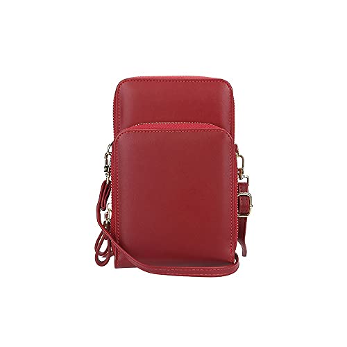 SUICRA Damen Geldbörse Damen Brieftasche 2021 Mode Große Kapazität Reißverschluss Telefon Tasche Weibliche Leder Brieftasche Karten Fall (Color : Purple) von SUICRA