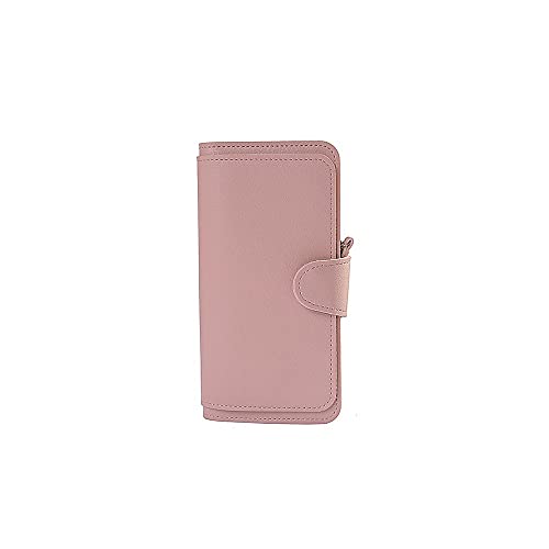 SUICRA Damen Geldbörse Damenbriefe, längst Stil, große Kapazität, Metallschnalle, Nicht leicht, kompakt und bequem zu trennen, kompakt und praktisch (Color : Pink) von SUICRA