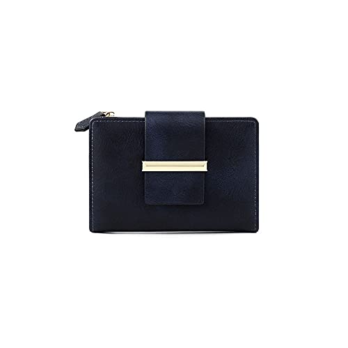 SUICRA Damen Geldbörse Design Geometrische Brieftasche Leder Karton Tasche Reißverschluss Münze Geldbörse Frauen Damen Kleine Geldbörse Brieftasche Damen (Color : Blue) von SUICRA