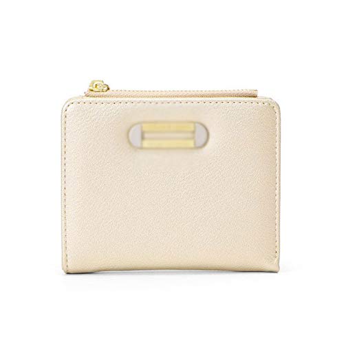 SUICRA Damen Geldbörse Fashion Marke Kleine Geldbörse for Frauen Kartenhalter Zipper Geldbörsen Damen nehmen Geldbörse (Color : Gold) von SUICRA