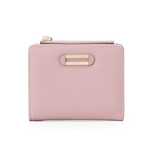 SUICRA Damen Geldbörse Fashion Marke Kleine Geldbörse for Frauen Kartenhalter Zipper Geldbörsen Damen nehmen Geldbörse (Color : Pink) von SUICRA