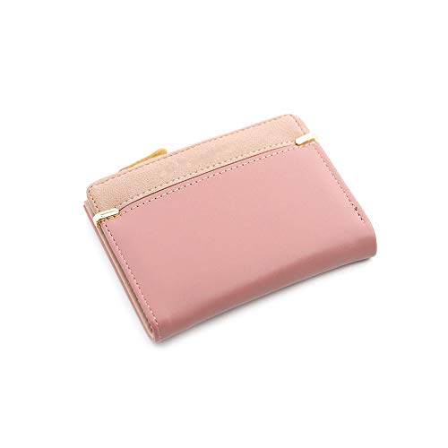 SUICRA Damen Geldbörse Frauen Brieftasche Kurzfrauen Münze Geldbörse Mode Brieftaschen for Frau Kartenhalter Kleine Damen Brieftasche Weibliche HASP Mini Clutch for Mädchen (Color : Dark pink) von SUICRA