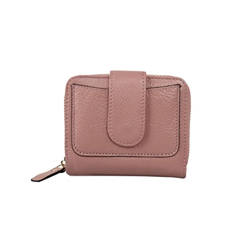 SUICRA Damen Geldbörse Frauen Brieftaschen Reißverschluss und HASP Kuhleder draußen Pu. Leder innen weiblicher Geldbörse Große Kapazität (Color : Pink) von SUICRA