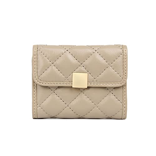 SUICRA Damen Geldbörse Frauen Echtes Leder Münze Geldbörse Wechseln Sie Beutel Geldbörse for Bills Münzbeutel Karteninhaber (Color : Cream) von SUICRA