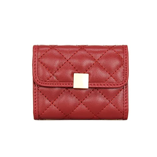 SUICRA Damen Geldbörse Frauen Echtes Leder Münze Geldbörse Wechseln Sie Beutel Geldbörse for Bills Münzbeutel Karteninhaber (Color : Red) von SUICRA