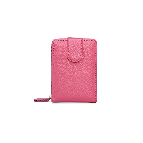 SUICRA Damen Geldbörse Frauen Geldbörse Bankkarte Geldbörsen Geldbörse Weibliche Kleine Bifold Brieftasche Dame Geldbörse Geld Tasche Rosa Rot (Color : Pink) von SUICRA