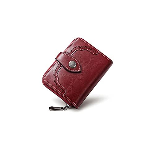 SUICRA Damen Geldbörse Frauen Geldbörsen Kleine Mode Leder Geldbörse Frauen Damen Karton Tasche Für Frauen Clutch Frauen Weibliche Geldbörse Geld Clip Brieftasche (Color : Red) von SUICRA