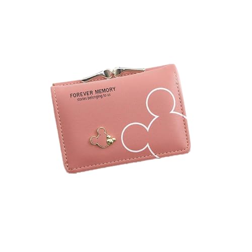 SUICRA Damen Geldbörse Frauen Geldbörsen Leder Weibliche Geldbörse Mini Haspe Solide Multi-Cards Halter Mode Münze Kurze Brieftaschen Slim Kleine Brieftasche HASP (Color : Pink) von SUICRA
