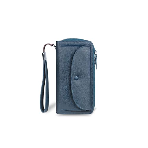 SUICRA Damen Geldbörse Frauen Geldbörsen Mode Dame Lange Geld Tasche Reißverschluss Münze Geldbörse Karten ICH WÜRDE Halter Frau Brieftasche Burse Notecase Telefon Taschen (Color : Blue) von SUICRA