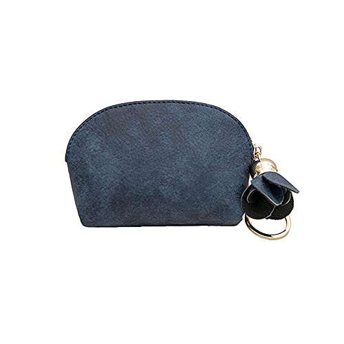 SUICRA Damen Geldbörse Frauen Leder Kleine Mini Brieftasche Halter Zips Geldbörse Clutch Portefeuille Heißer (Color : Blue) von SUICRA