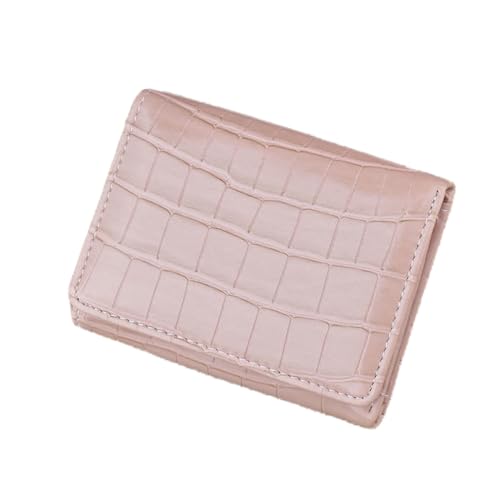 SUICRA Damen Geldbörse Kleine Frauen Brieftasche Massivfarbe PU Leder Kurze Weibliche Brieftasche Mini Münze Geldbörse Karteninhaber Für Frau Damen Geld Tasche (Color : Pink) von SUICRA